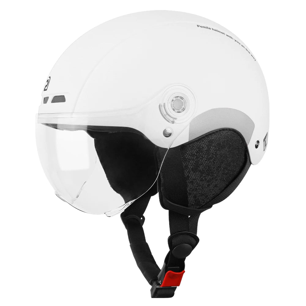 Pemila Cycling Helmet With Goggles And Ear Protection