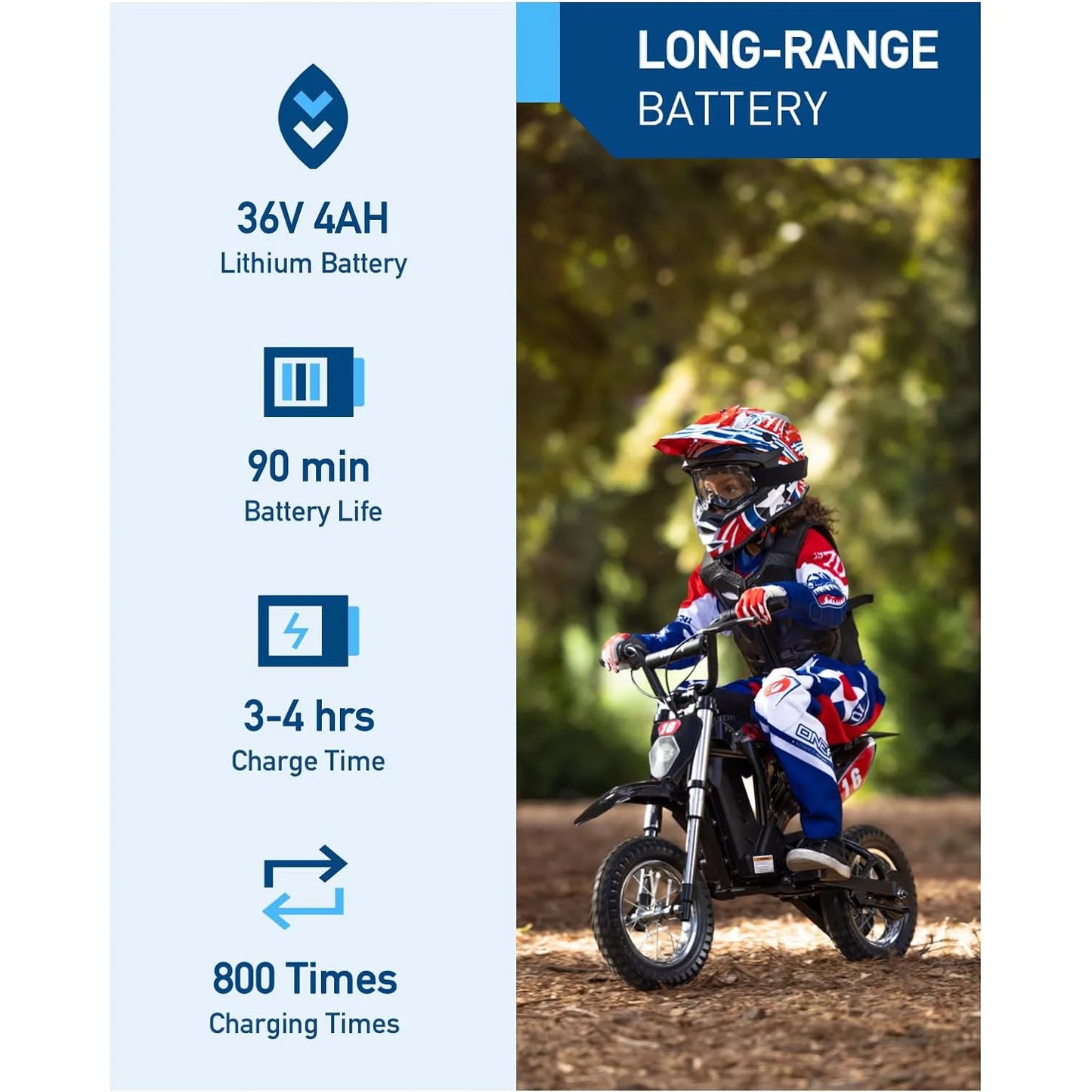 Hiboy Kids Electric Dirt Bike Motorcycle With Extended Battery Life