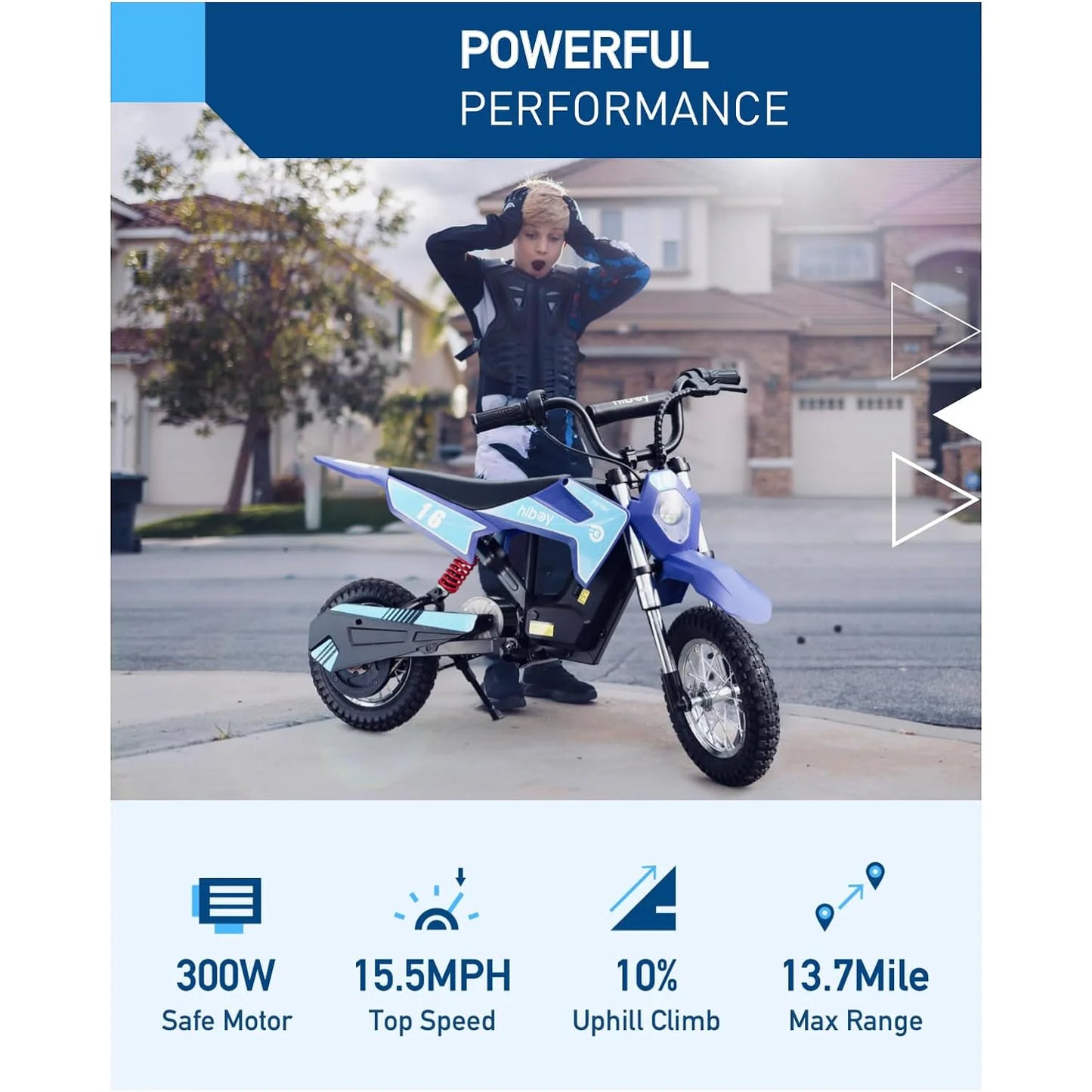 Hiboy Kids Electric Dirt Bike Motorcycle With Extended Battery Life